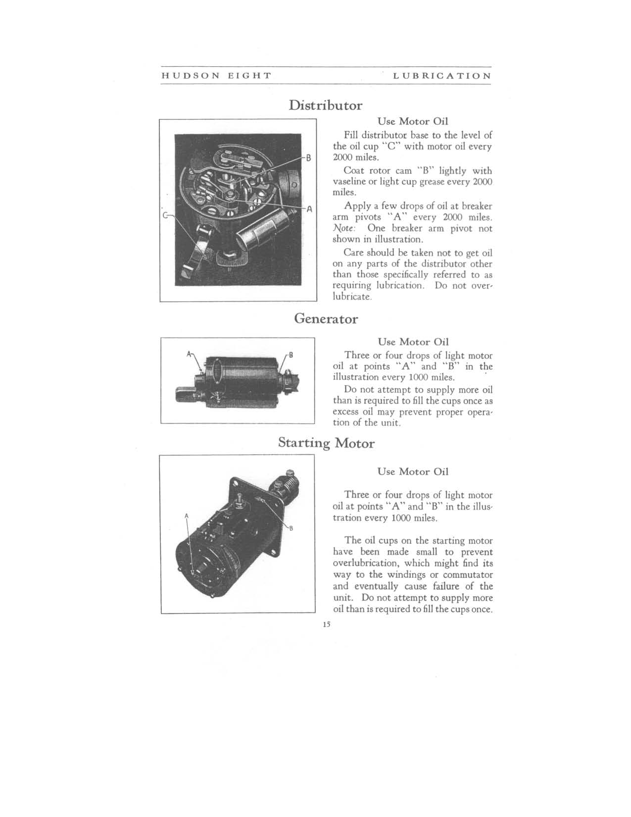 1931 Hudson 8 Instruction Book Page 5